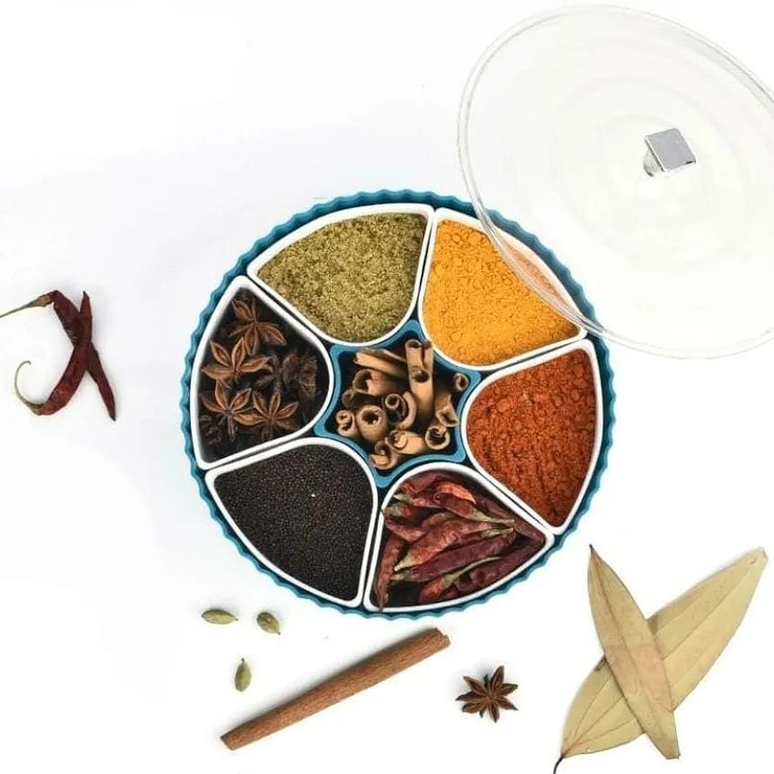 7 Compartment 360 Degree Rotating Masala Box