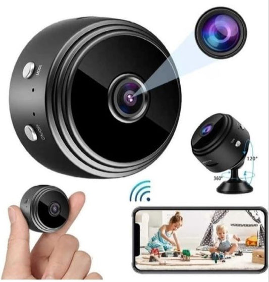 AB SmartEye Mini Wireless WiFi Security Camera | HD 1080p Indoor Video Recorder with Low Light Vision | Portable & Magnetic | Home, Office, and Baby Monitor